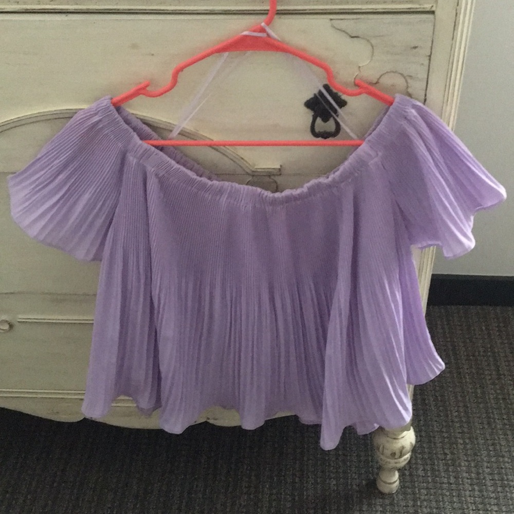 Adorable light purple off the shoulder top (sold) - Picture 2 of 2